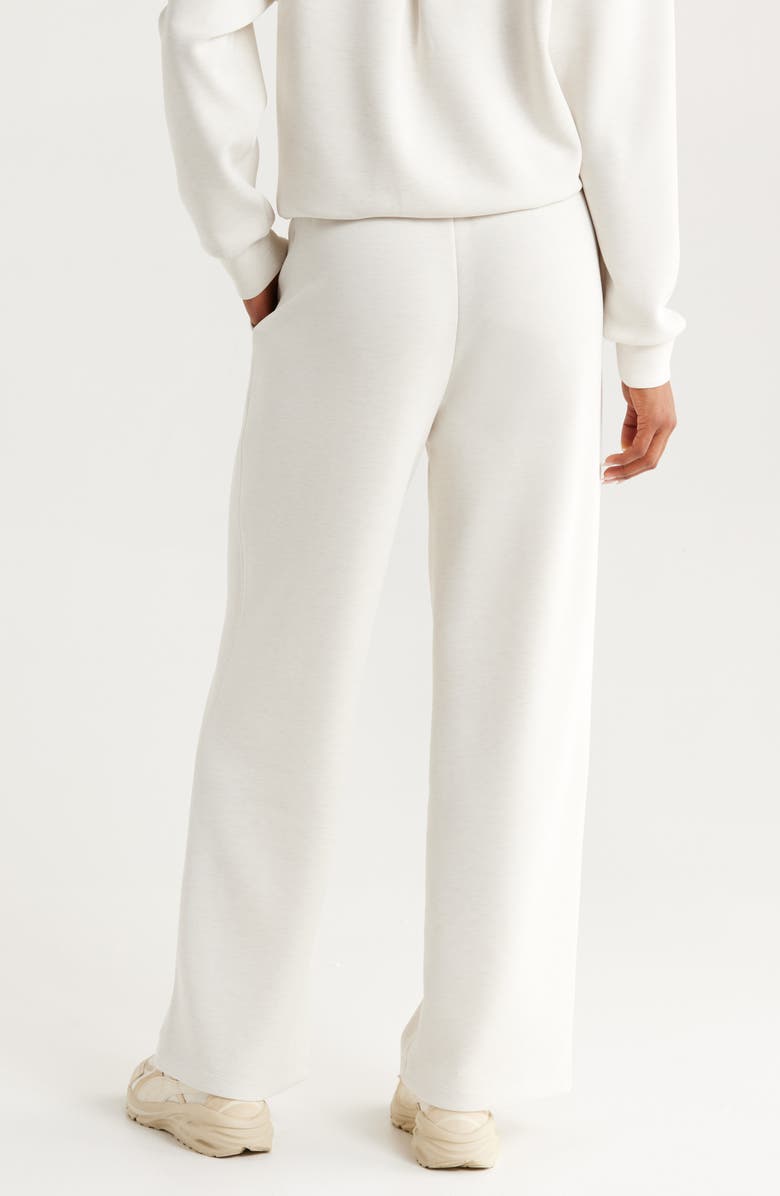 Zella Ultra Soft High Waist Straight Leg Pants, Alternate, color, Beige Ivory Heather