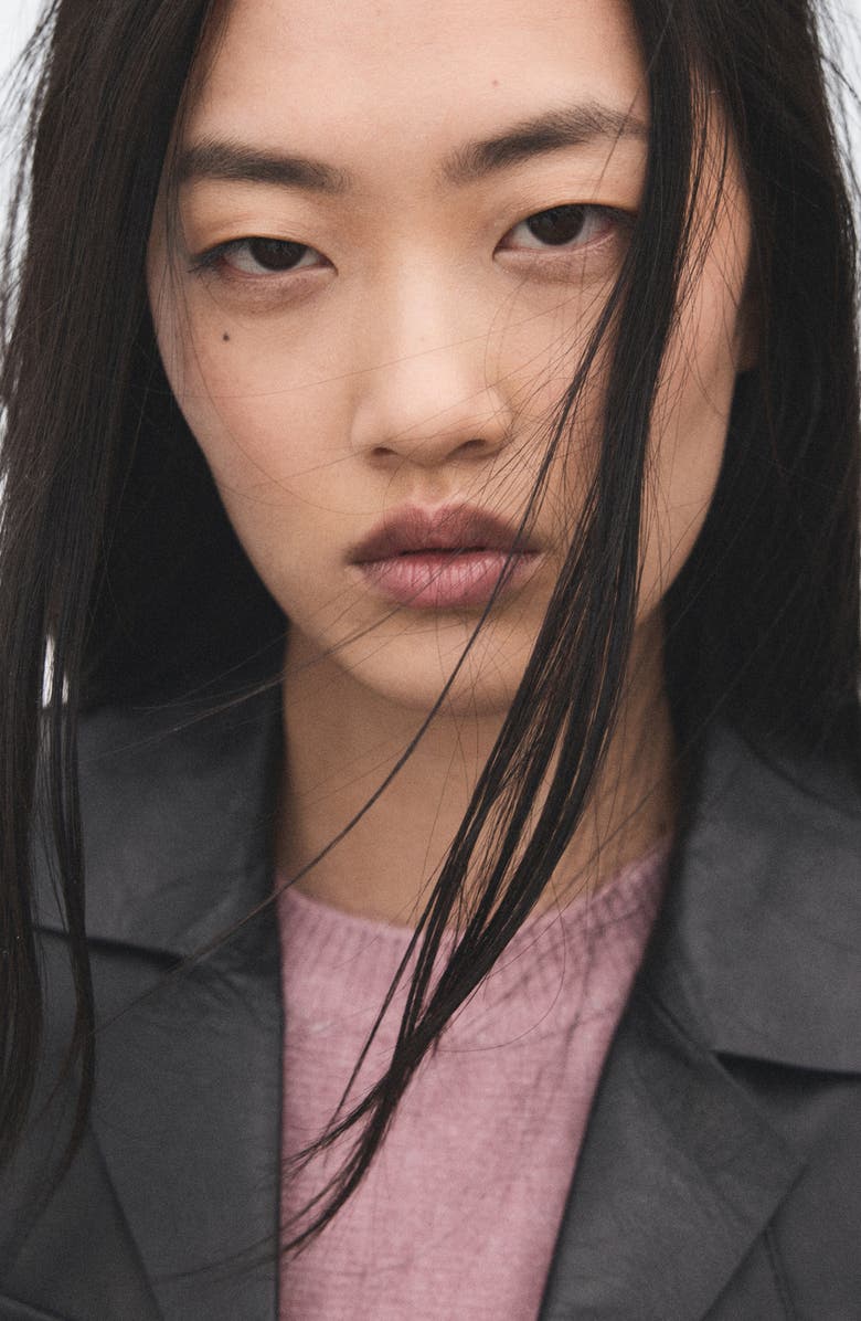 MANGO Short Sleeve Peplum Sweater, Alternate, color, Pastel Pink