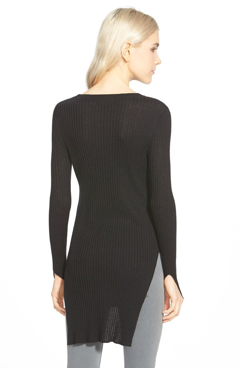 Trouvé Rib Knit Tunic, Alternate, color, 