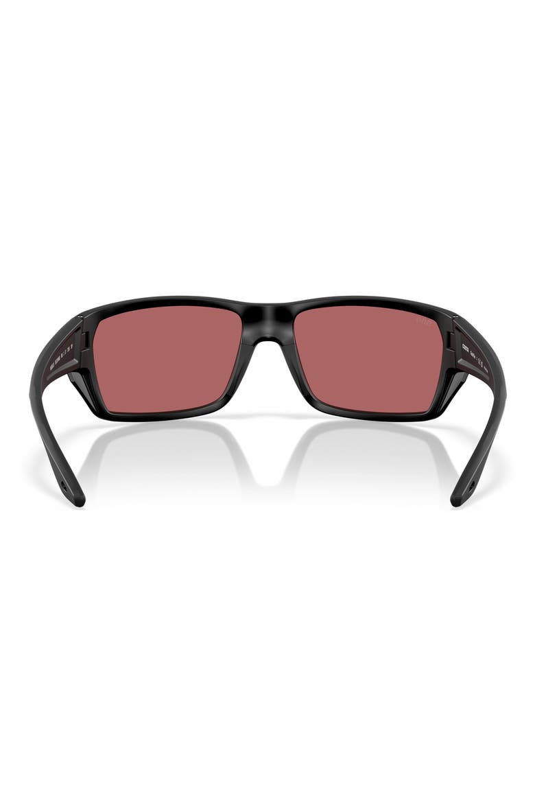 Tailfin 60mm Sunglasses, Alternate, color, MATTE BLACK / ROSE 580G