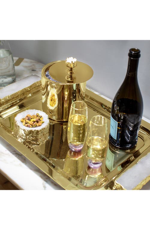 Anna New York Gemstone Hospitality Ice Bucket In Gold