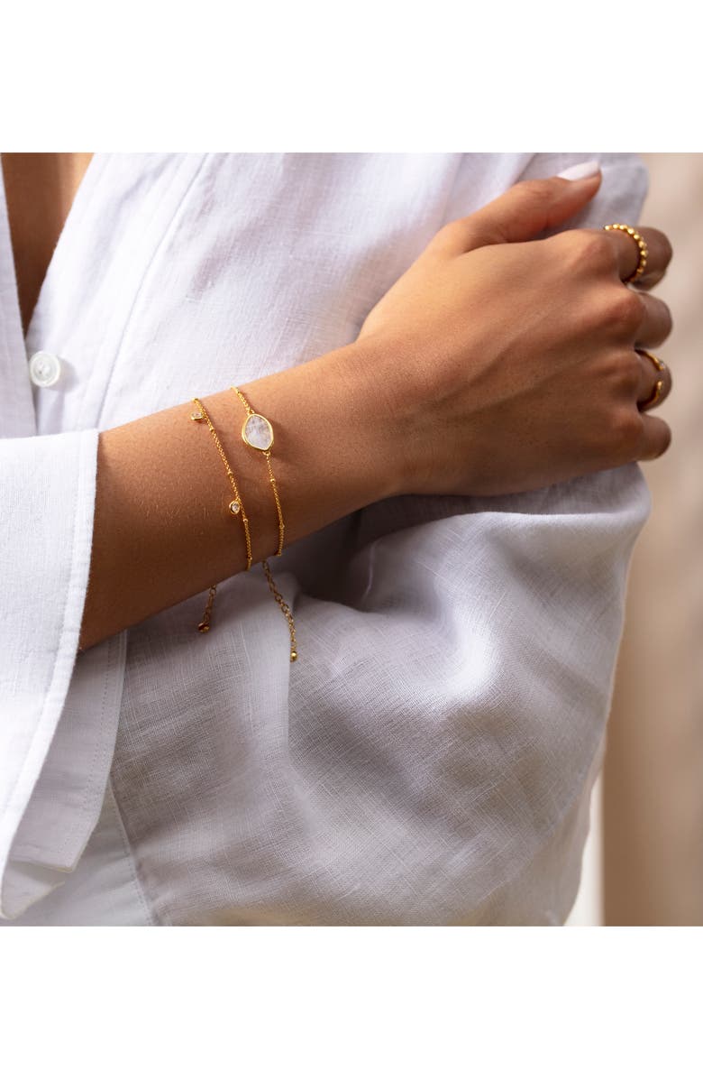 Monica Vinader Petal Semiprecious Stone Bracelet, Alternate, color, 18Ct Gold Vermeil Sterl Silver