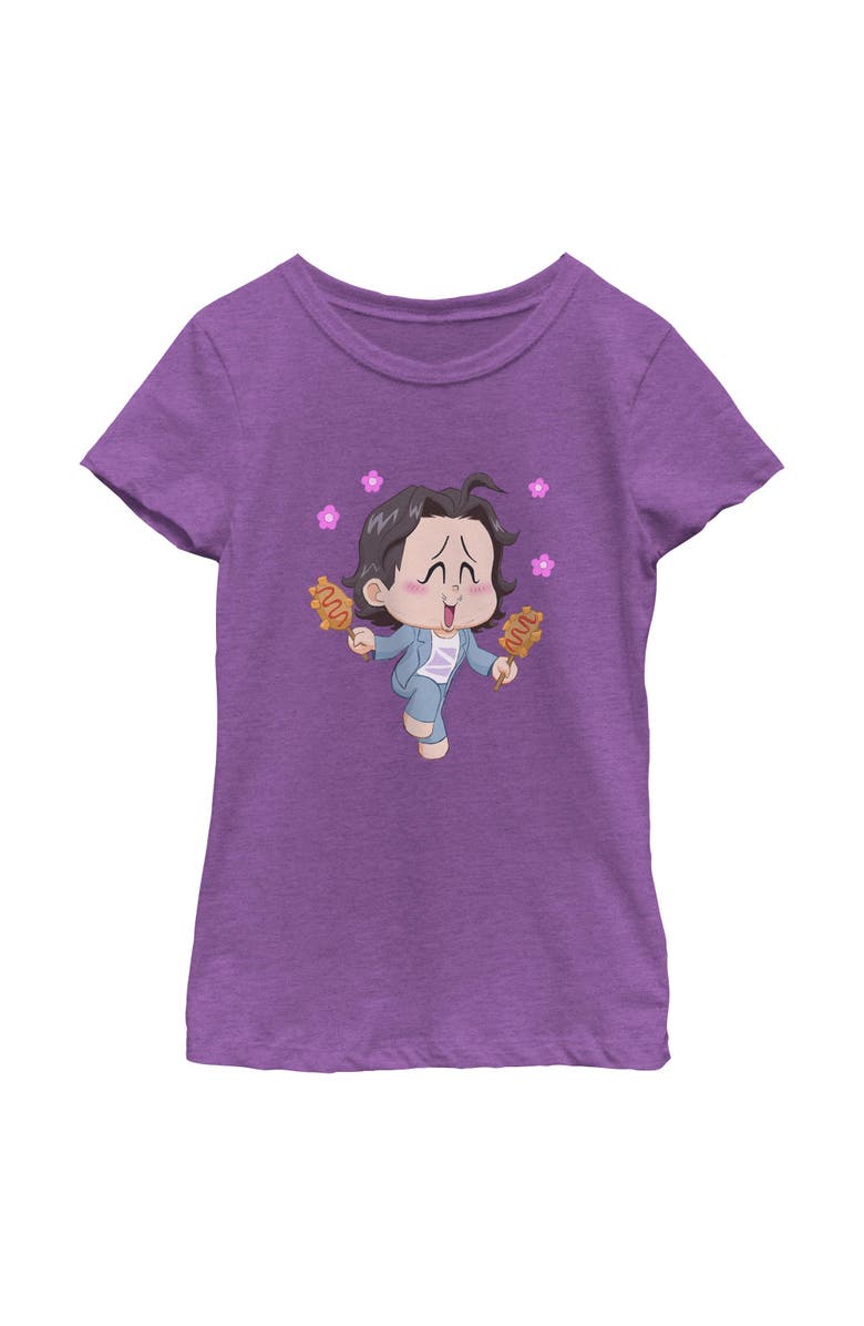 KPop Demon Hunters Girl's KPop Demon Hunters Bobby Corn Dog  Graphic T-Shirt, Main, color, Purple Berry