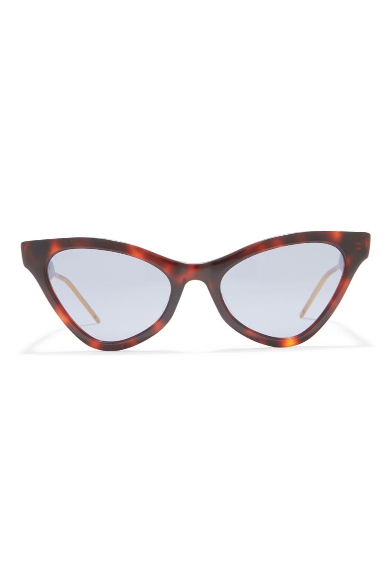 55mm Cat Eye Sunglasses, Main, color, HAVANA