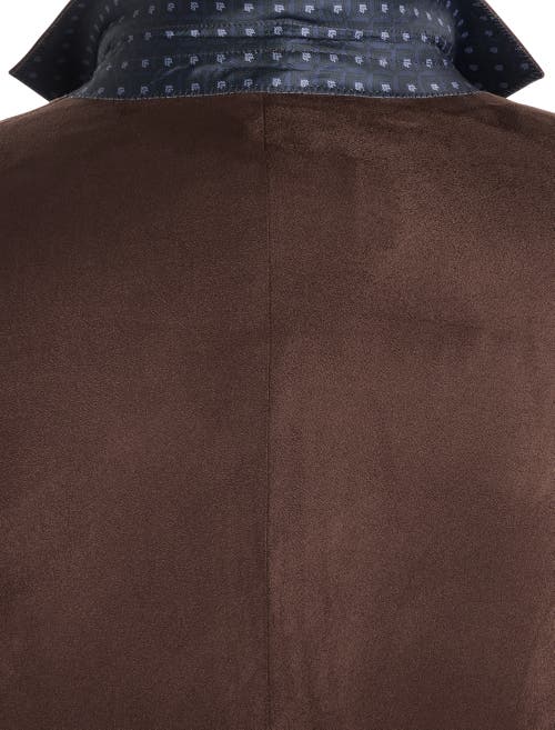 Oak Hill By Dxl Big & Tall Faux-suede Sport Coat In Brown