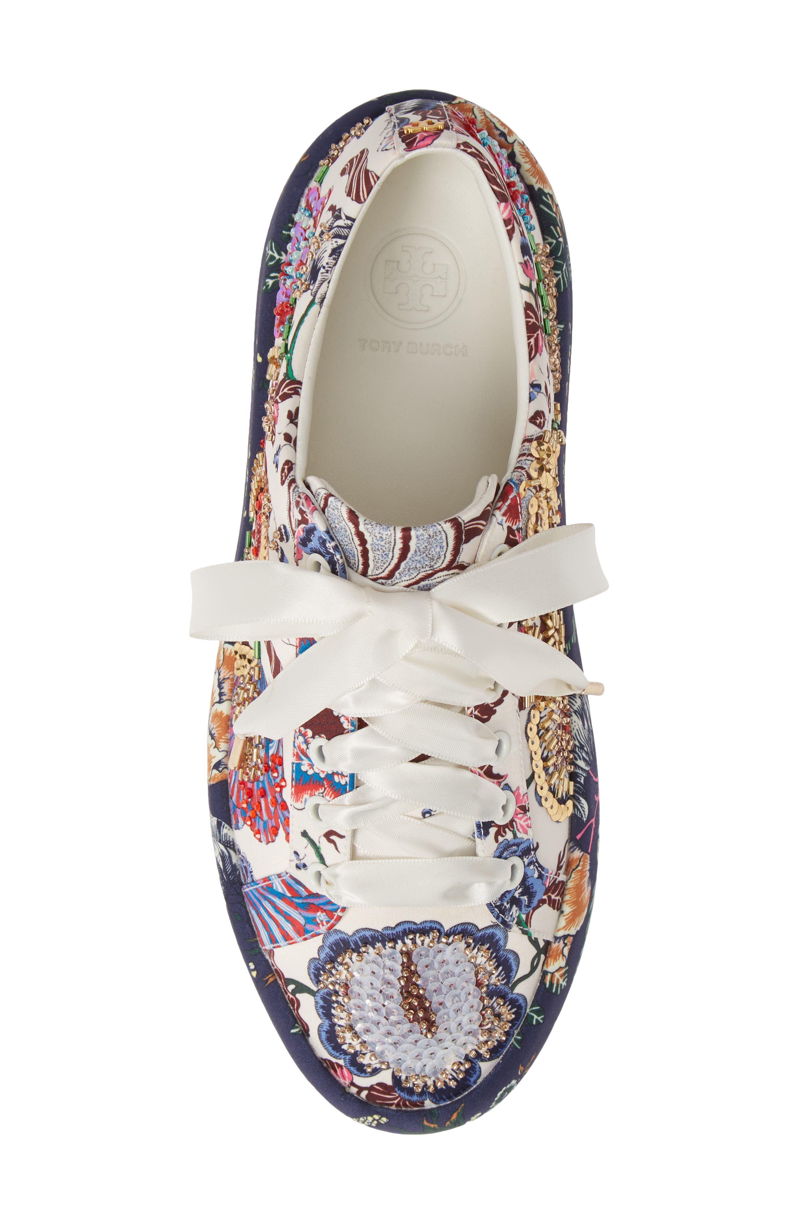 Tory Burch Kacey Embellished Sneaker, Alternate, color, 