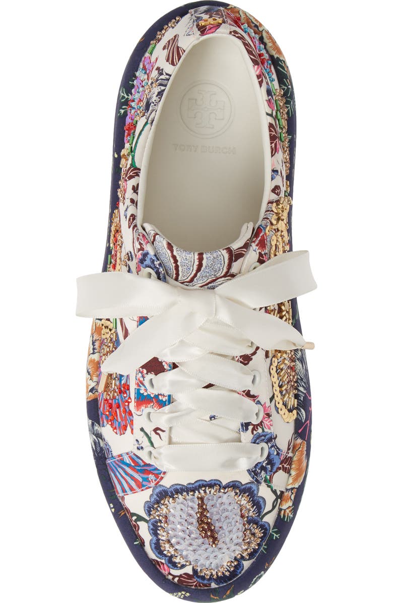 Tory Burch Kacey Embellished Sneaker, Alternate, color,
