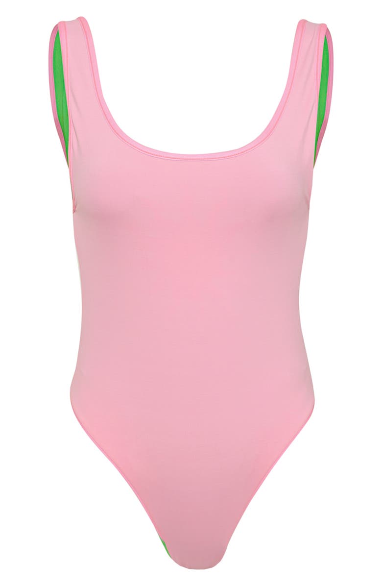 Maaji Sundream Seafoam Reverisble One-Piece Swimsuit, Alternate, color, Open Green