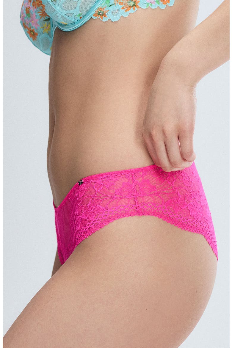Top Drawer Lace Cheeky Briefs, Alternate, color, FRISKY PINK