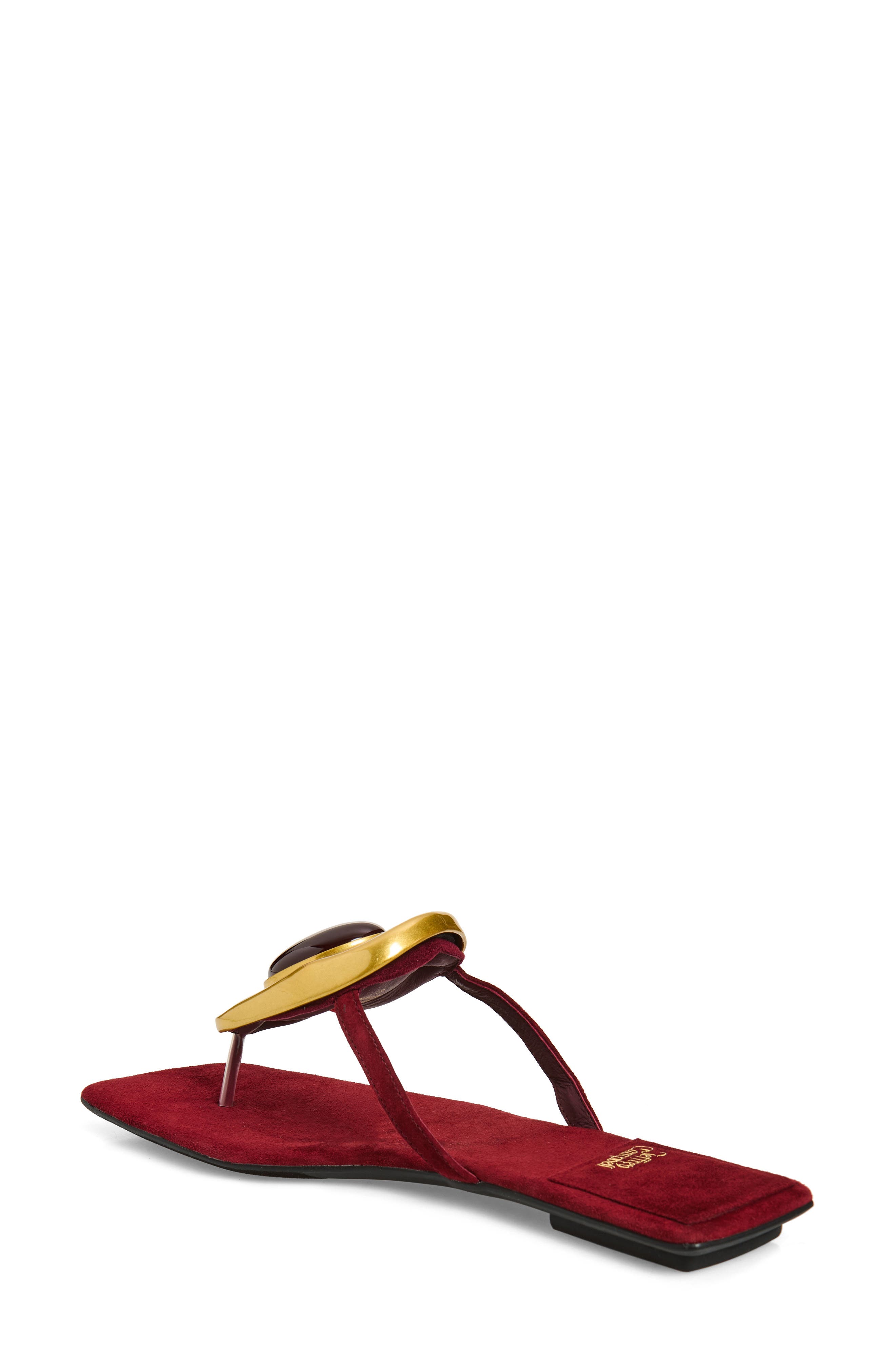Bazaar Flip Flop, Alternate, color, WINE SUEDE COMBO