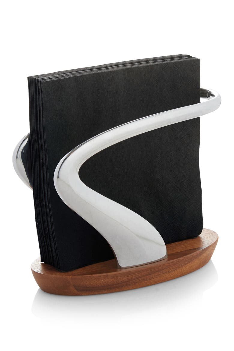 Lupo Napkin Holder, Main, color, METALLIC SILVER