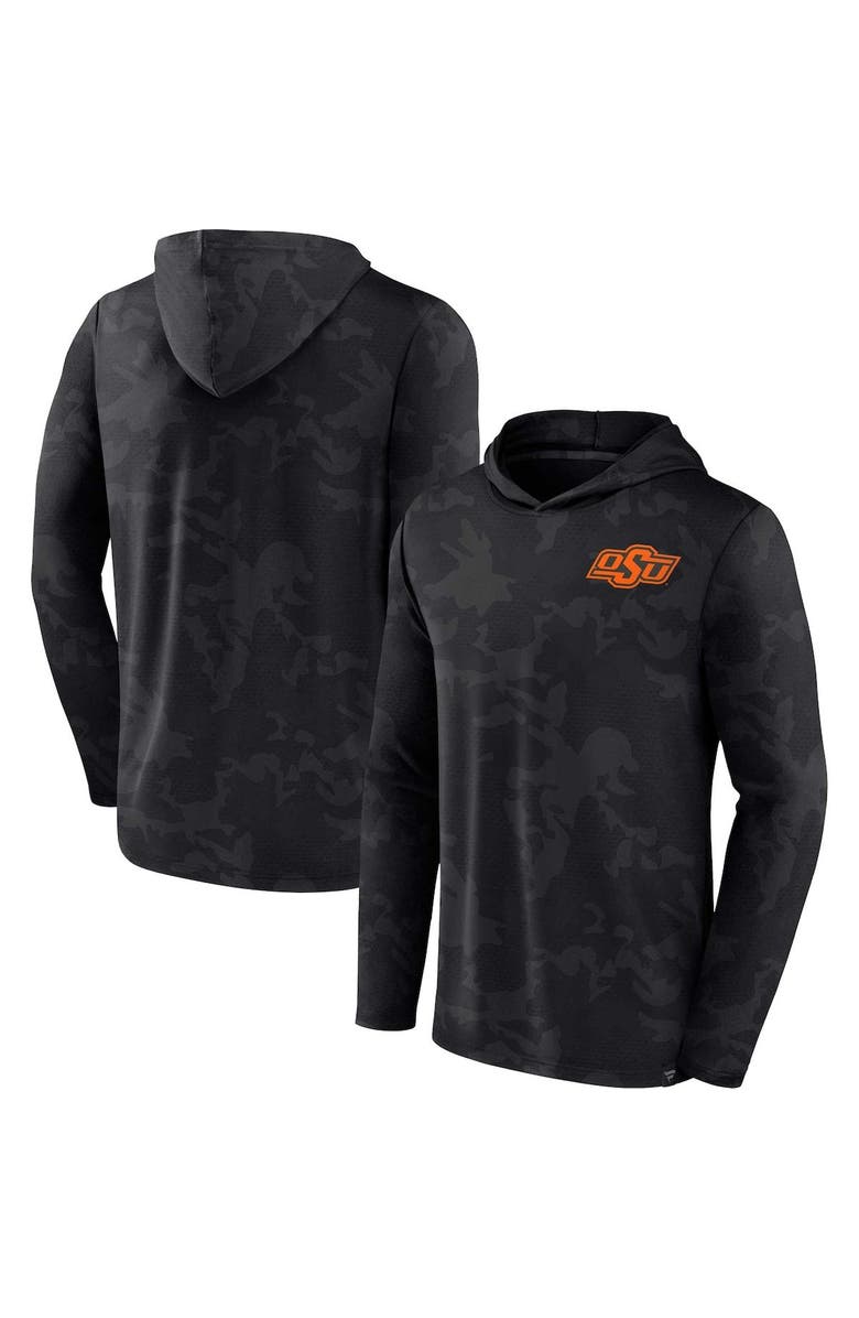FANATICS Men's Fanatics Branded  Black Oklahoma State Cowboys Camo Hoodie Long Sleeve T-Shirt, Main, color, 