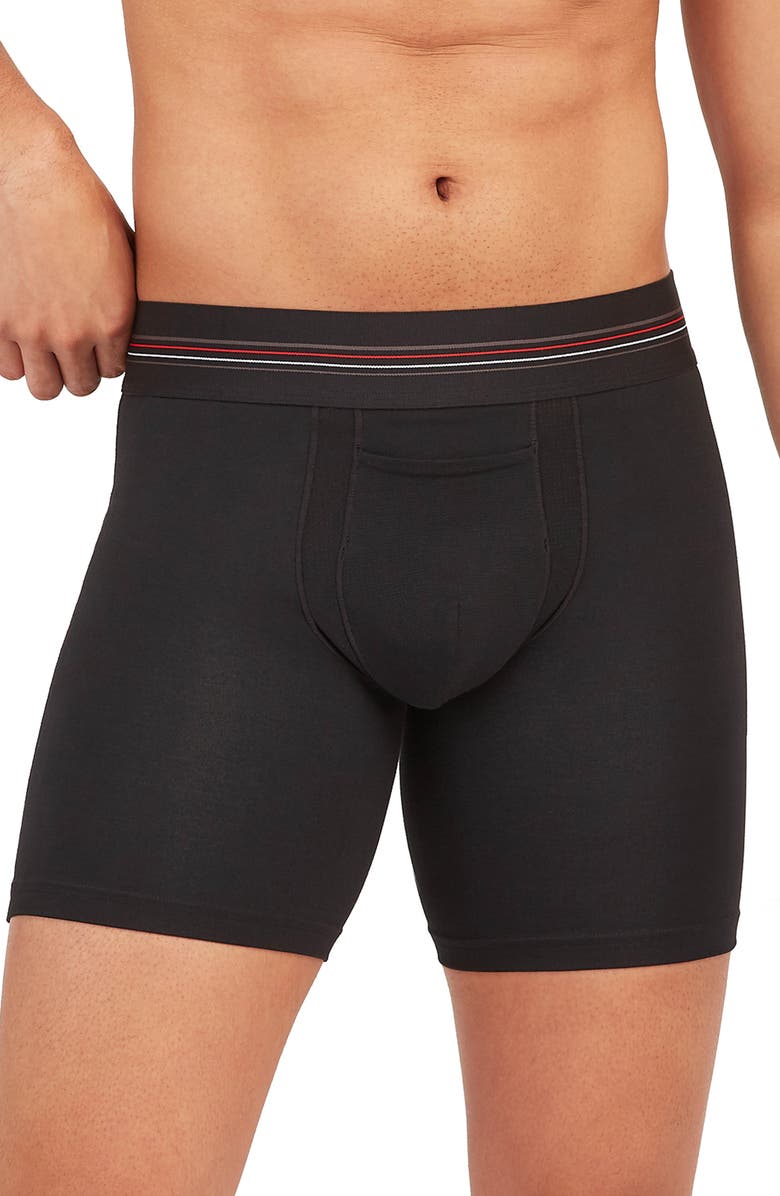 SPANX<sup>®</sup> Sculpt Stretch Cotton Boxer Briefs, Main, color, 