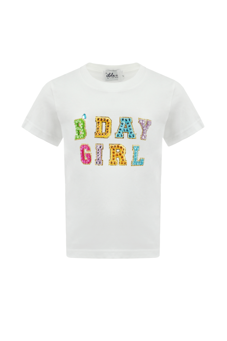 Birthday Girl Gem T-Shirt, Main, color, White