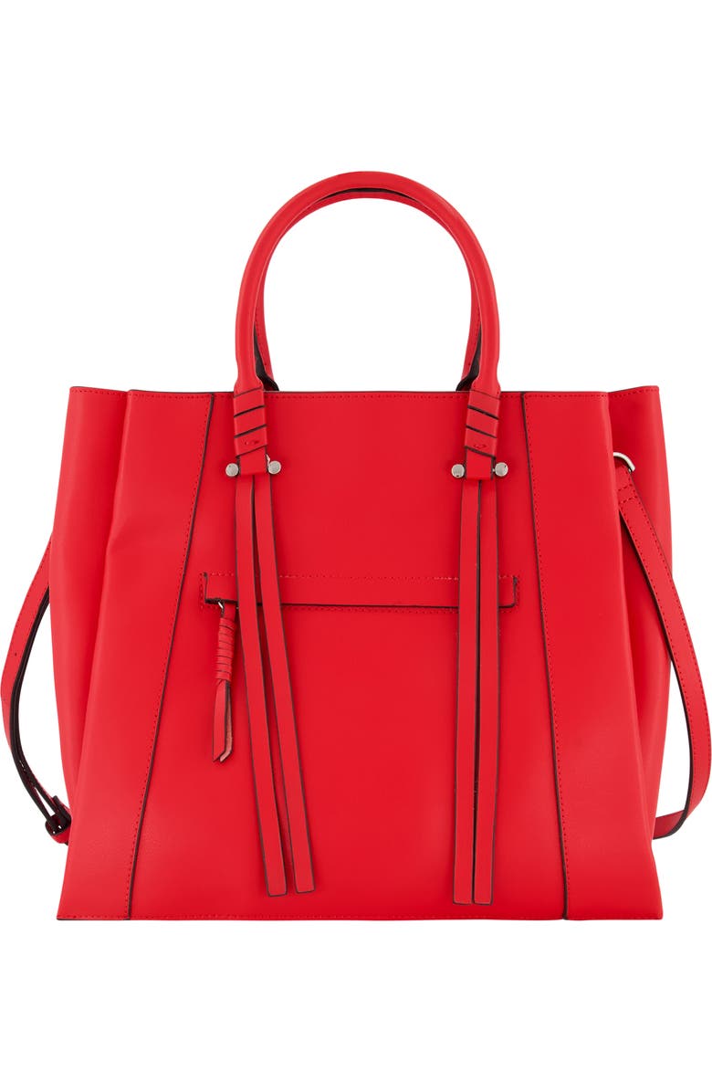 Danielle Nicole Everly Tote Genuine Leather, Main, color, Red