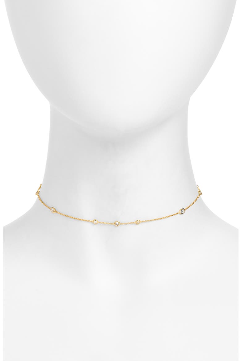 Rain Drop Choker, Main, color, GOLD