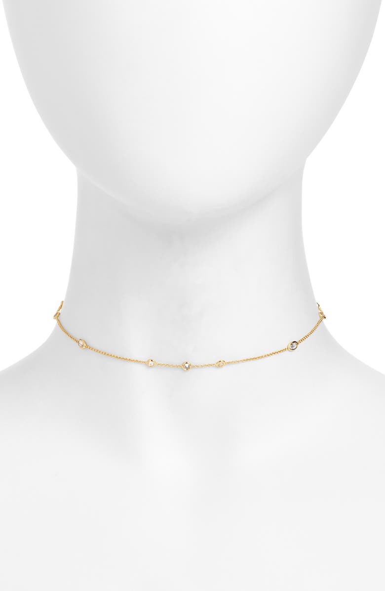 VIDAKUSH Rain Drop Choker, Main, color, Gold