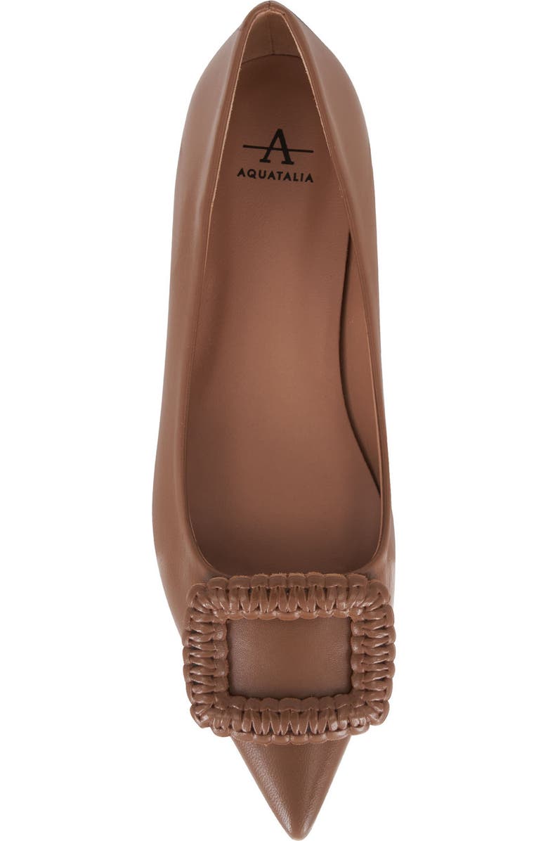 Aquatalia Jena Weatherproof Pointed Toe Flat, Alternate, color, Cafe