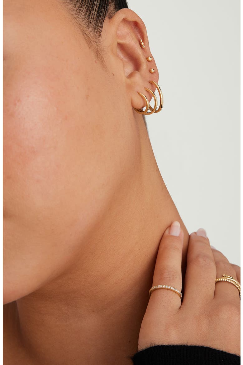 Single Easy Huggie Hoop Earring, Alternate, color, 10k Yellow Gold