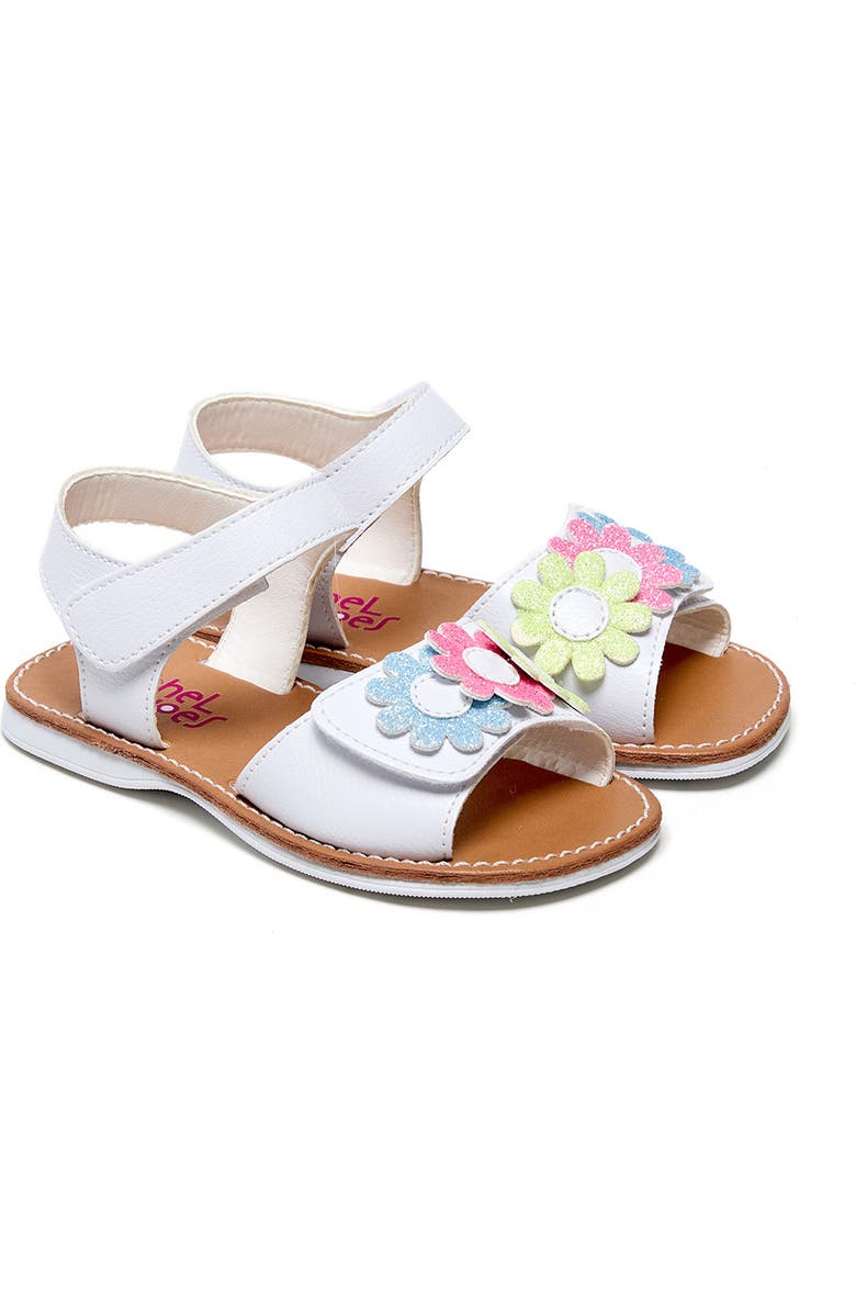 RACHEL SHOES Kids' Flower Sandal, Main, color, White / Multi