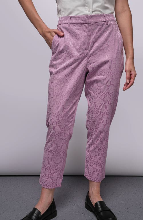 Wildfang The Empower Jacquard Slim Crop Pant In Purple