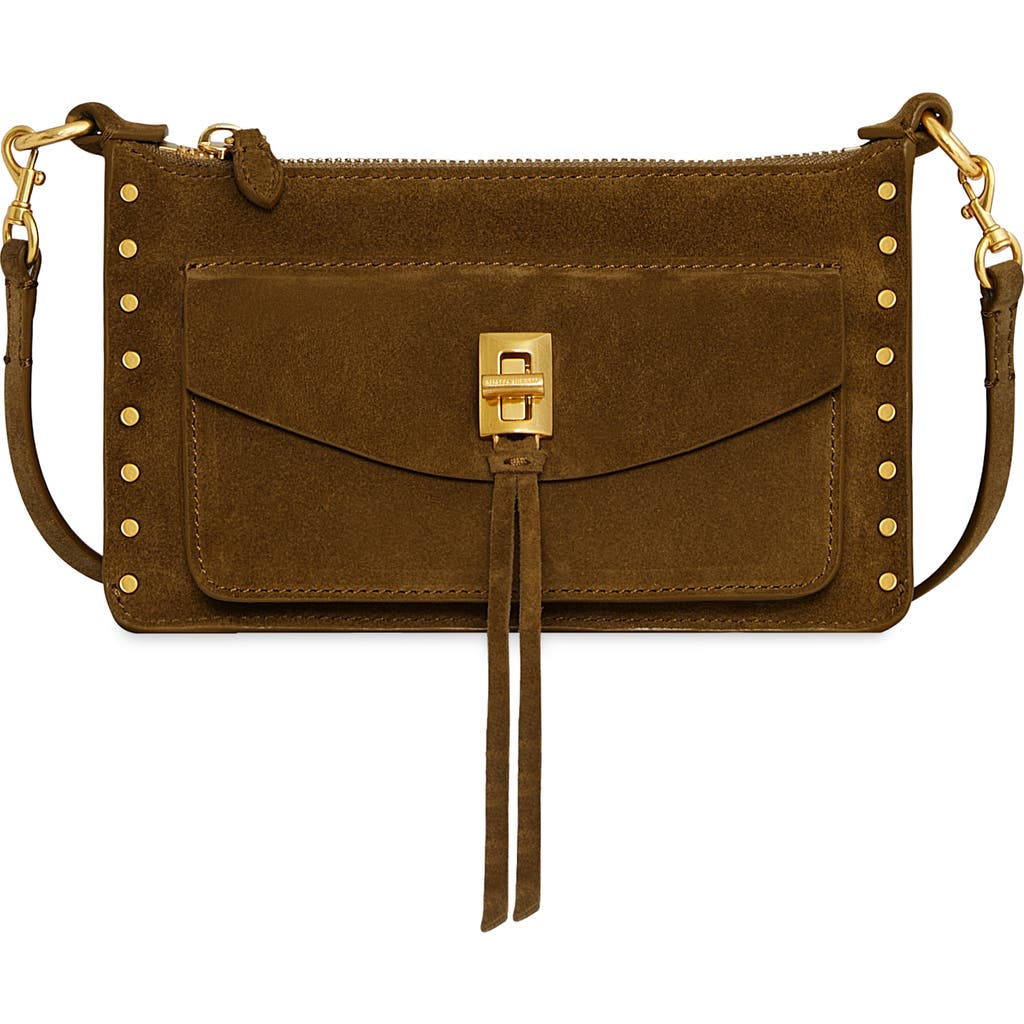 Rebecca Minkoff Mini Darren Leather Crossbody Bag In Brown