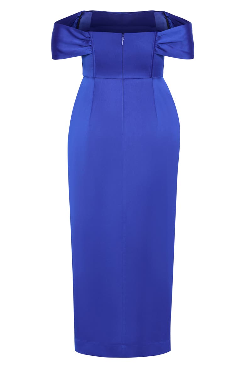 Forbidden Love Off the Shoulder Maxi Dress, Alternate, color, ULTRA BLUE