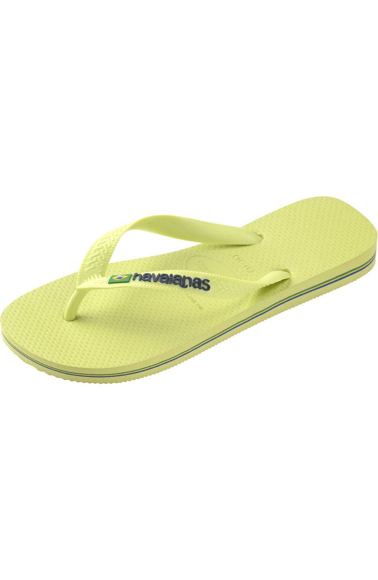 Havaianas Brazil Logo Flip Flop, Alternate, color, Matcha Green