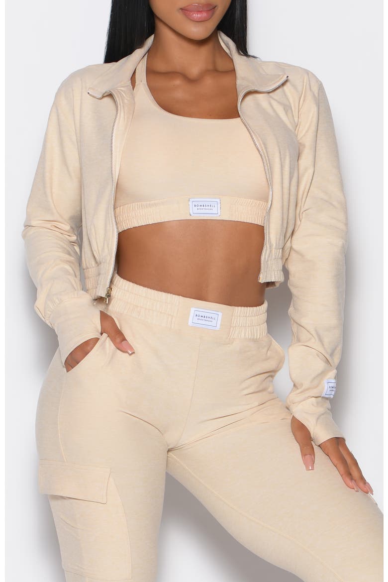 Cloud Crop Jacket, Alternate, color, Vanilla