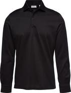Emanuel Berg Jacquard Luxe Long Sleeve Polo