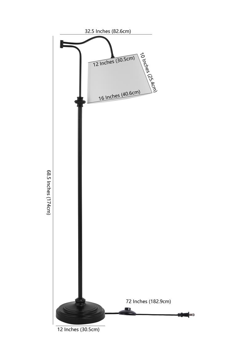 Jason 68.5" Metal Traditional Swing Arm LED Floor Lamp, Oil Rubbed Bronze, Alternate, color, Oil Rubbed Bronze
