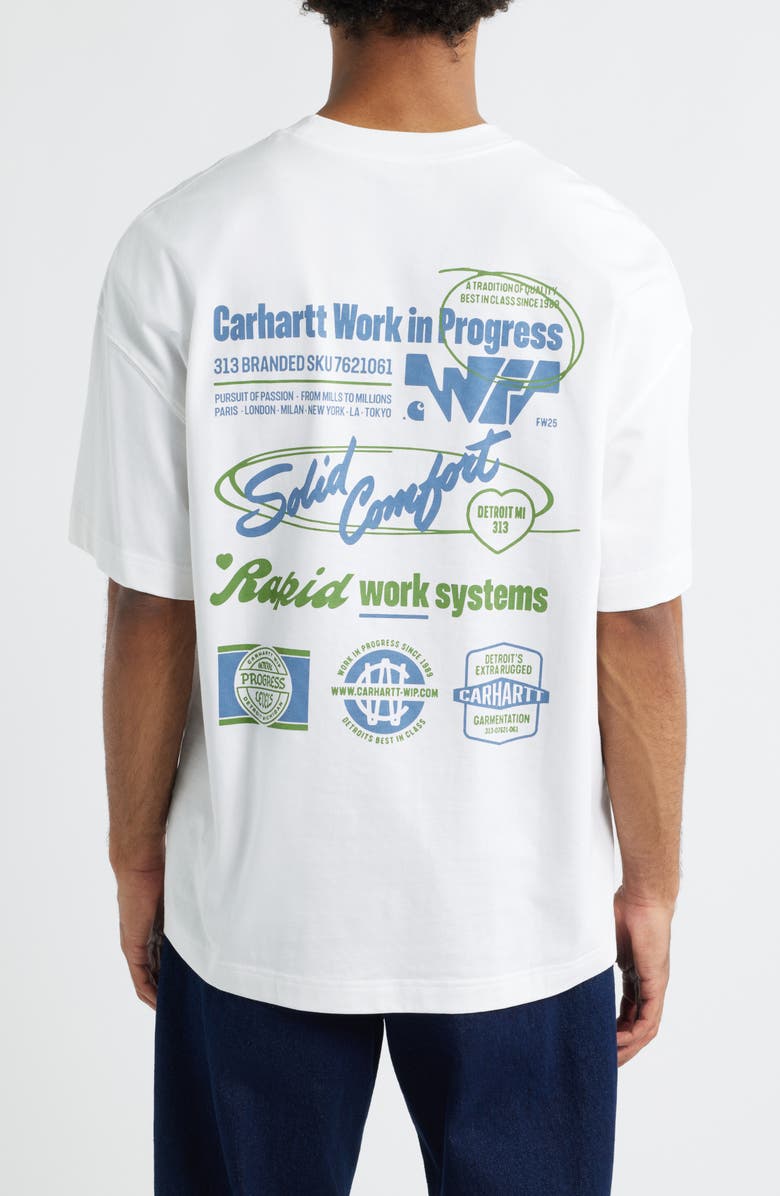 Carhartt Work In Progress Networks Oversize Organic Cotton Graphic T-Shirt, Alternate, color, White