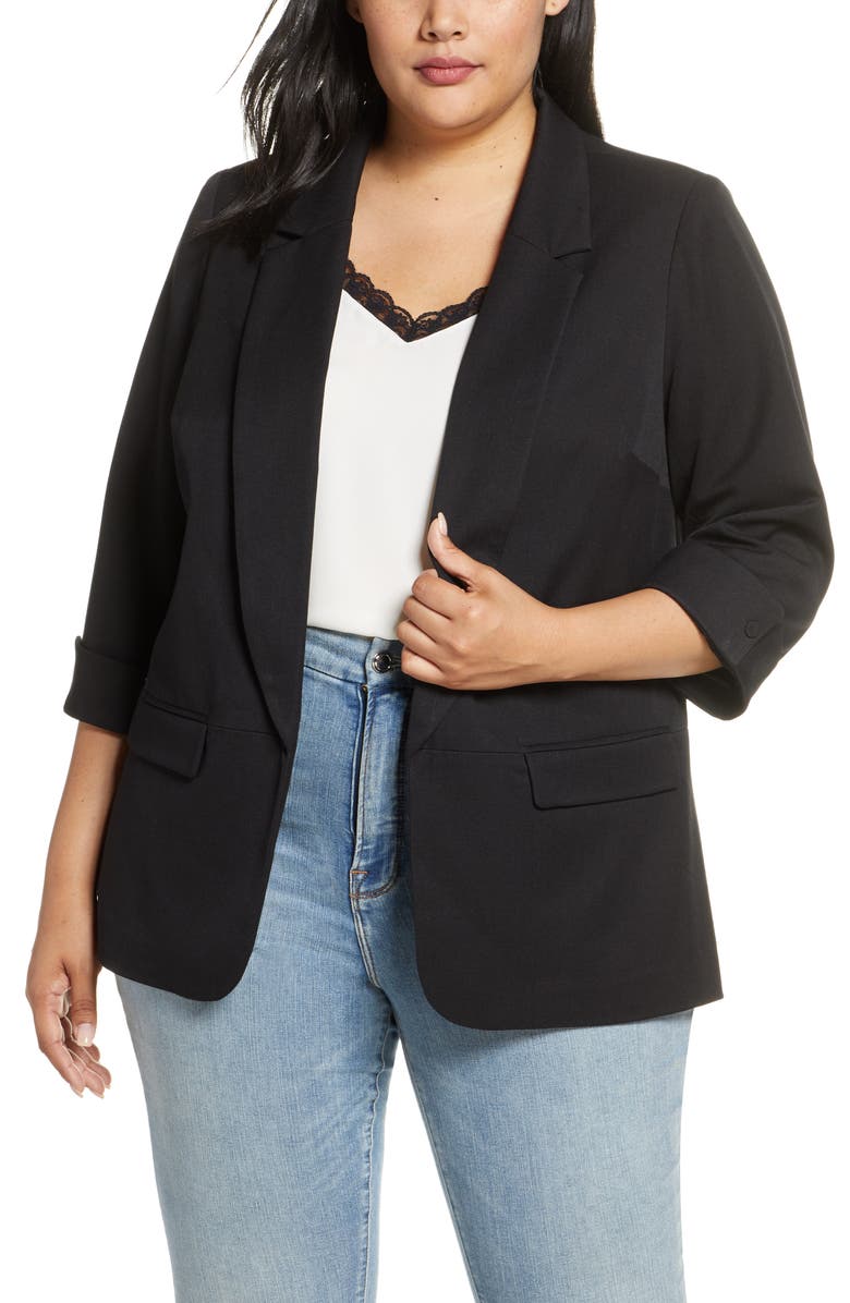 DR2 by Daniel Rainn Daniel Rainn Gabardine Blazer, Main, color, Black