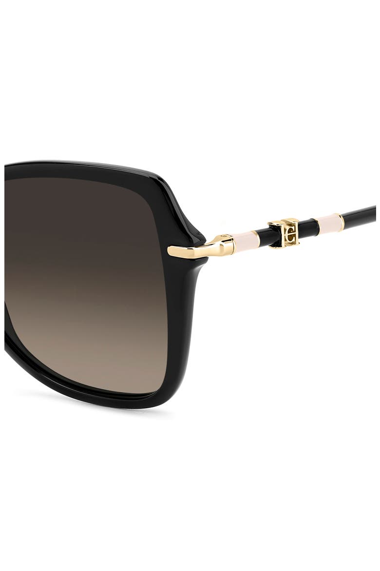 Her 56mm Gradient Butterfly Sunglasses, Alternate, color, BLACK/ BROWN SF