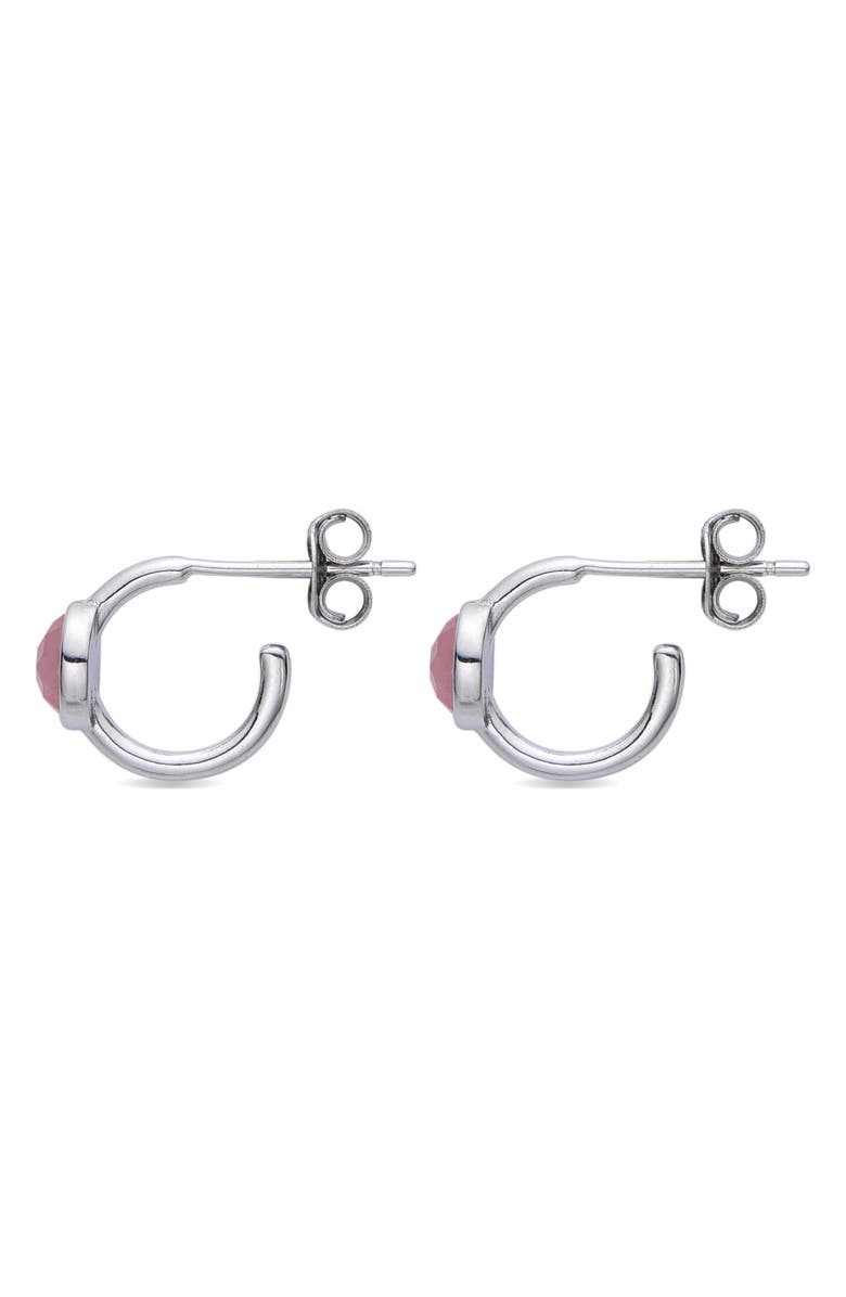 EYE CANDY LOS ANGELES Rose Quartz Hoop Earrings, Alternate, color, 