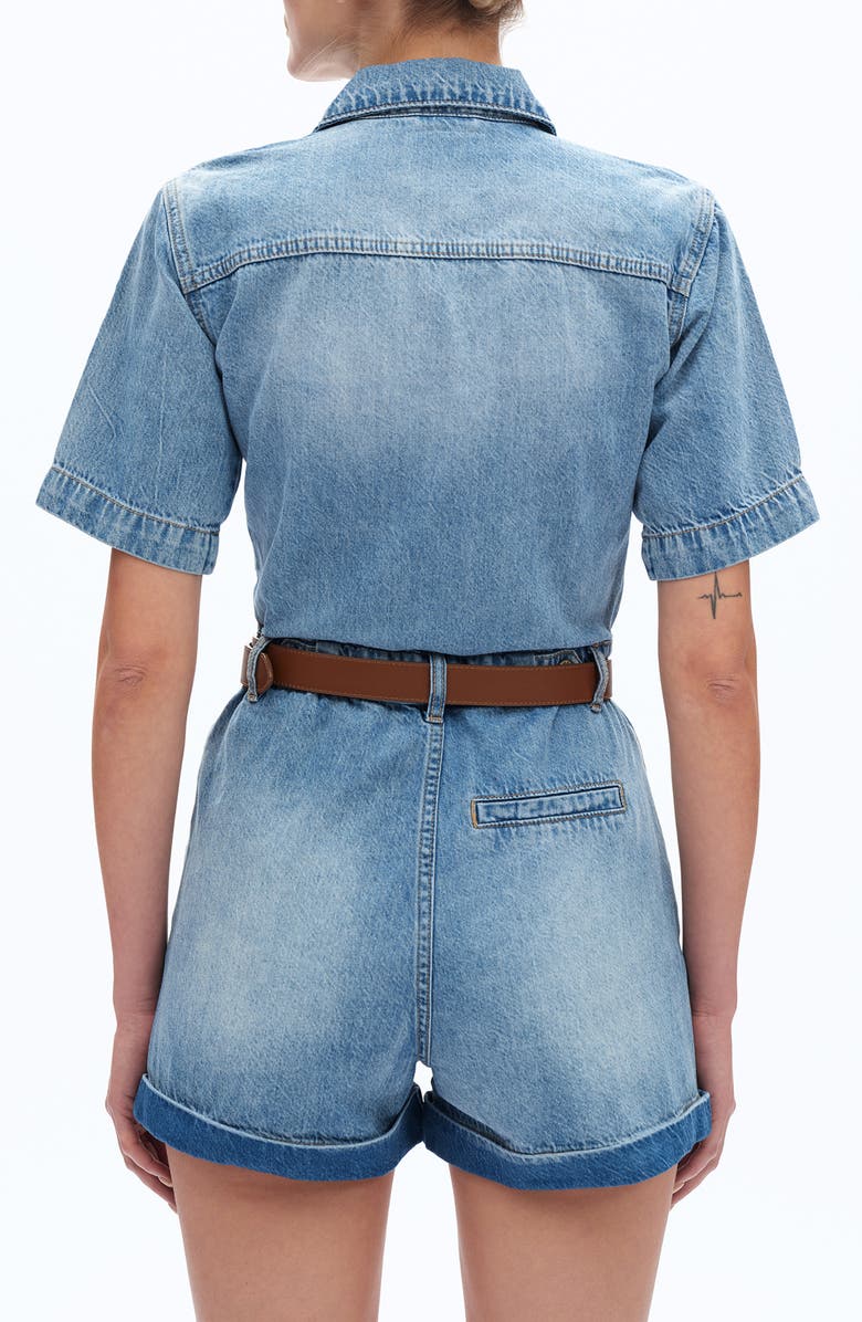 Bayeas Chloe Denim Romper, Alternate, color, Dove