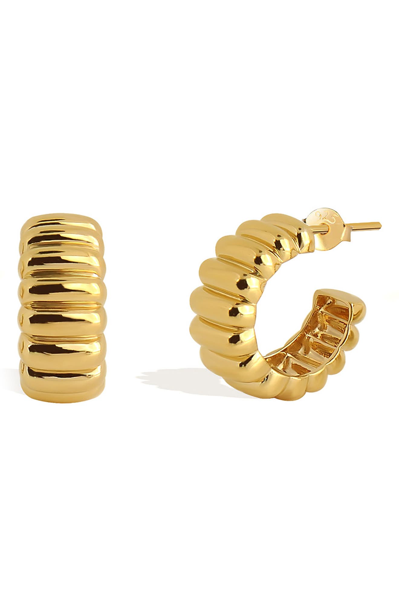 GABI RIELLE Coiled Huggie Hoop Earrings