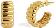 GABI RIELLE Coiled Huggie Hoop Earrings