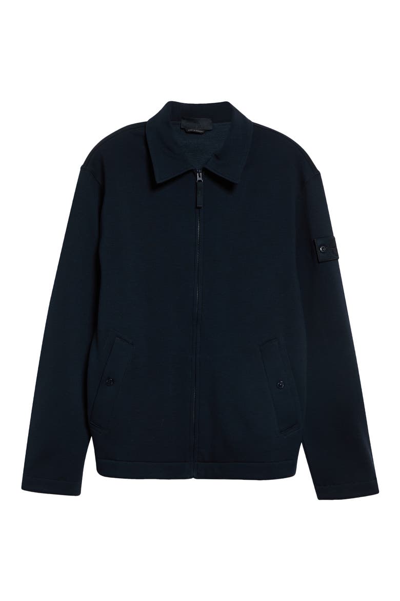 Wool & Cotton Zip Cardigan, Alternate, color, V0020 NAVY BLUE