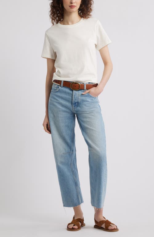 Treasure & Bond Cotton Crewneck T-shirt In Ivory Egret