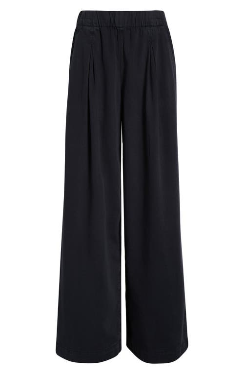 Marine Layer Allison Pull-on Wide Leg Pants In Black