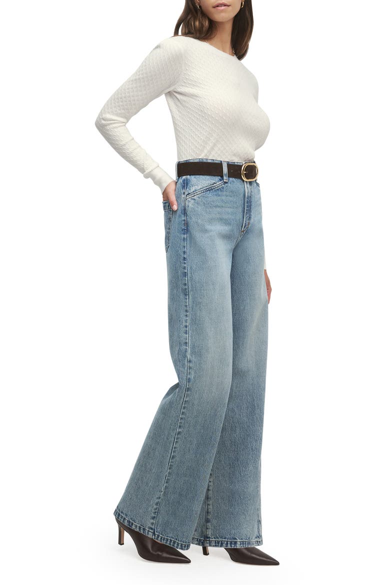 The Mischa Super High Waist Wide Leg Jeans, Alternate, color, DUBLIN