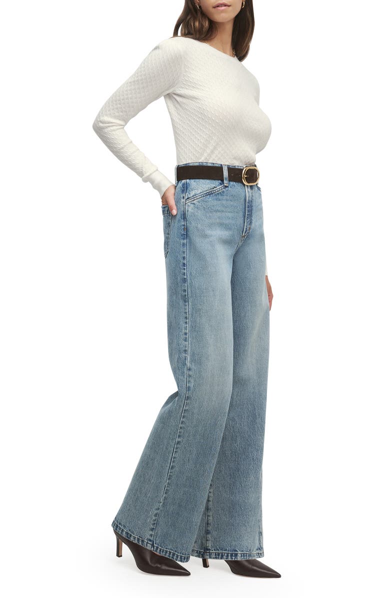 Favorite Daughter The Mischa Super High Waist Wide Leg Jeans, Alternate, color, 