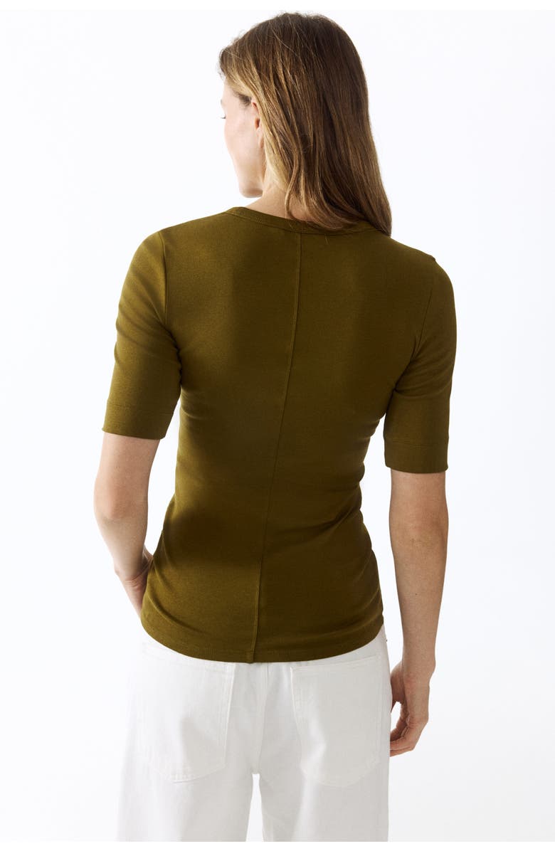 H&M Mama Fitted T-shirt, Alternate, color, Olive Green