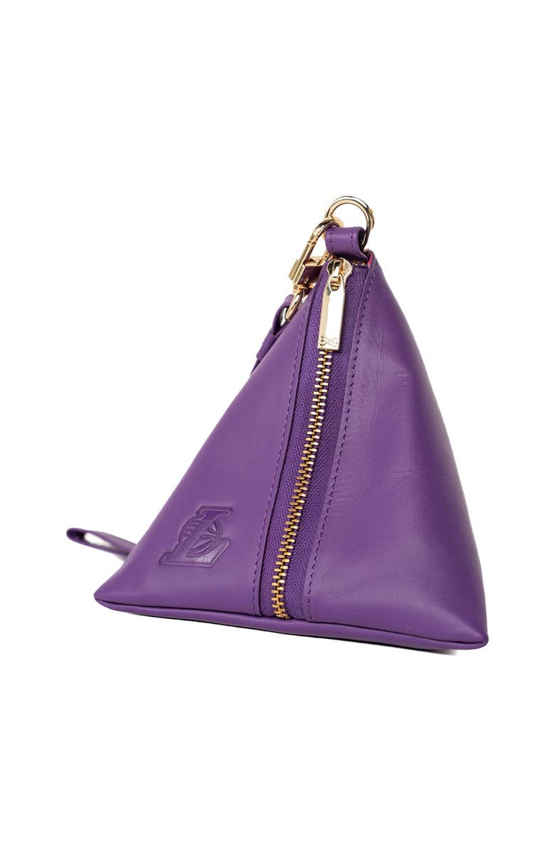 LUSSO Los Angeles Lakers Rhea Dumpling Wristlet, Alternate, color, Purple