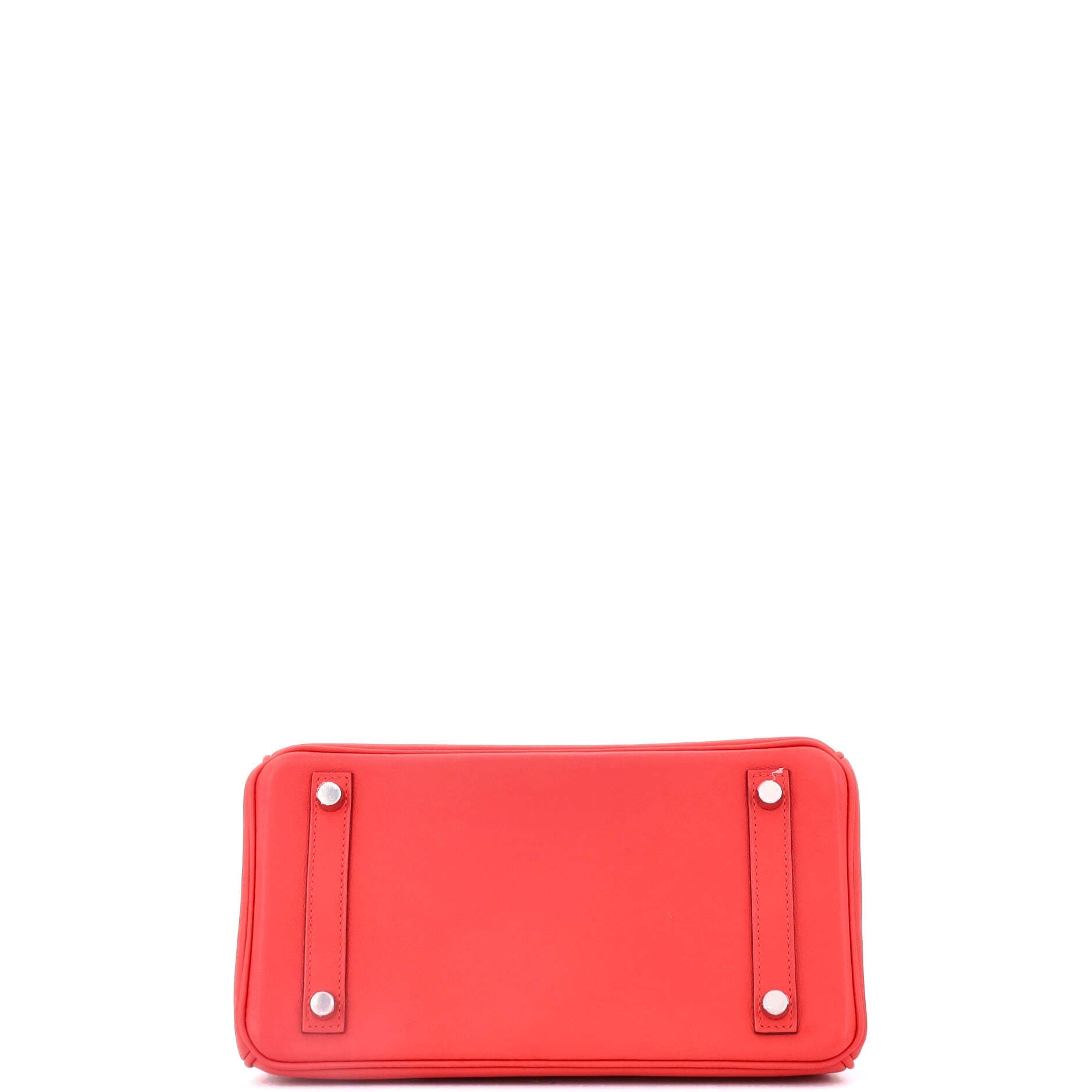 Pre-Owned Hermes Birkin Handbag Red Swift with Palladium Hardware 25, Alternate, color, 