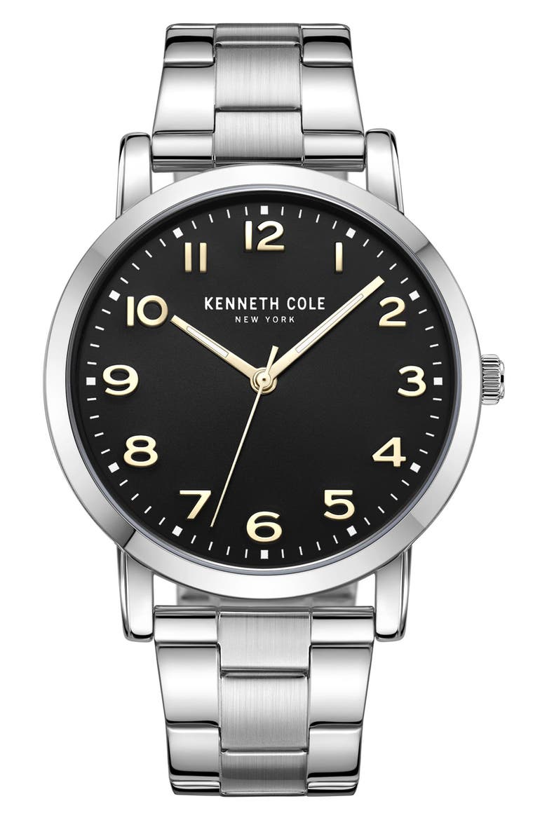Classic 3-Hand Bracelet Watch, 43mm, Main, color, SILVER