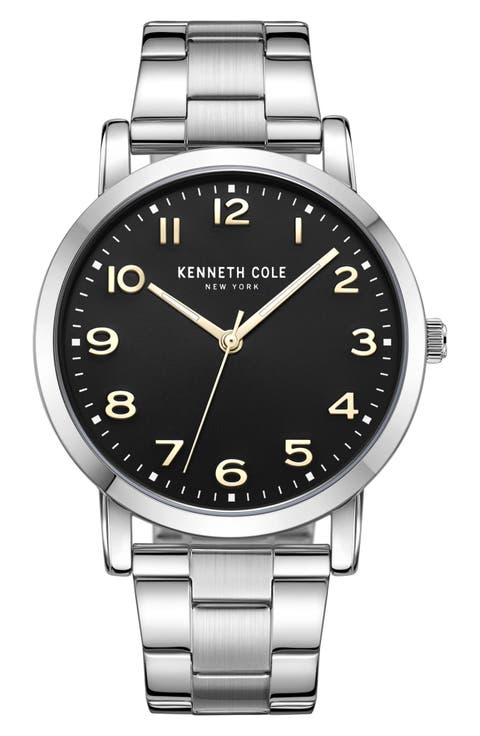 Classic 3-Hand Bracelet Watch, 43mm