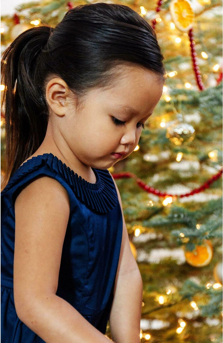 Hope & Henry Baby Girls' Pleated Collar Party Dress, Infant, Alternate, color, 