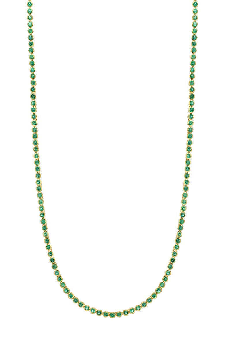 Bony Levy El Mar Emerald Tennis Necklace, Main, color, 
